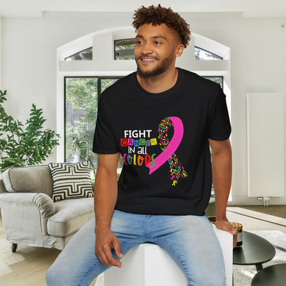 Fight Cancer All Colors 2 Adult T-shirt