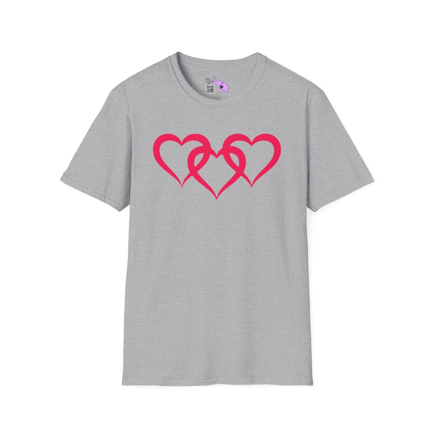 Triple Heart Adult T-shirt