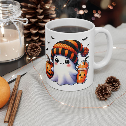 Cute Ghost Ceramic Mug, (11oz, 15oz)