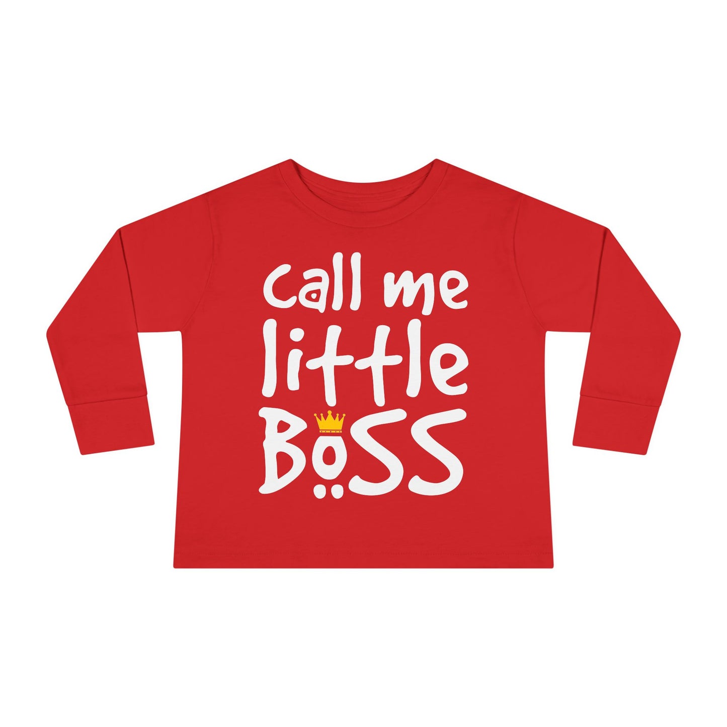 Call Me Little Boss Toddler Long Sleeve Tee
