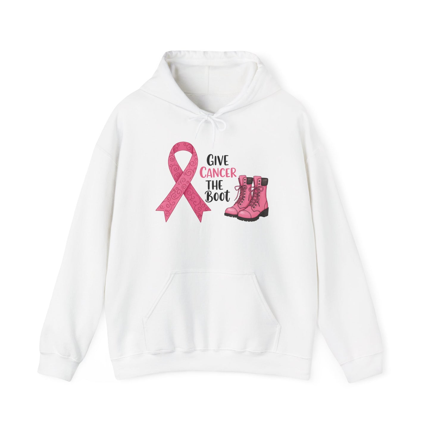Give Cancer The Boot AdultHeavy Blend™ Hoodie