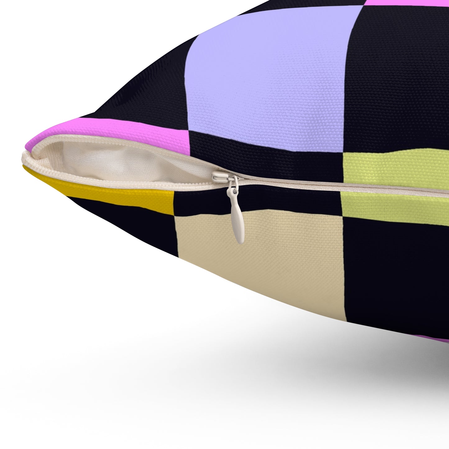 Joyful Checkerboard Throw Pillow