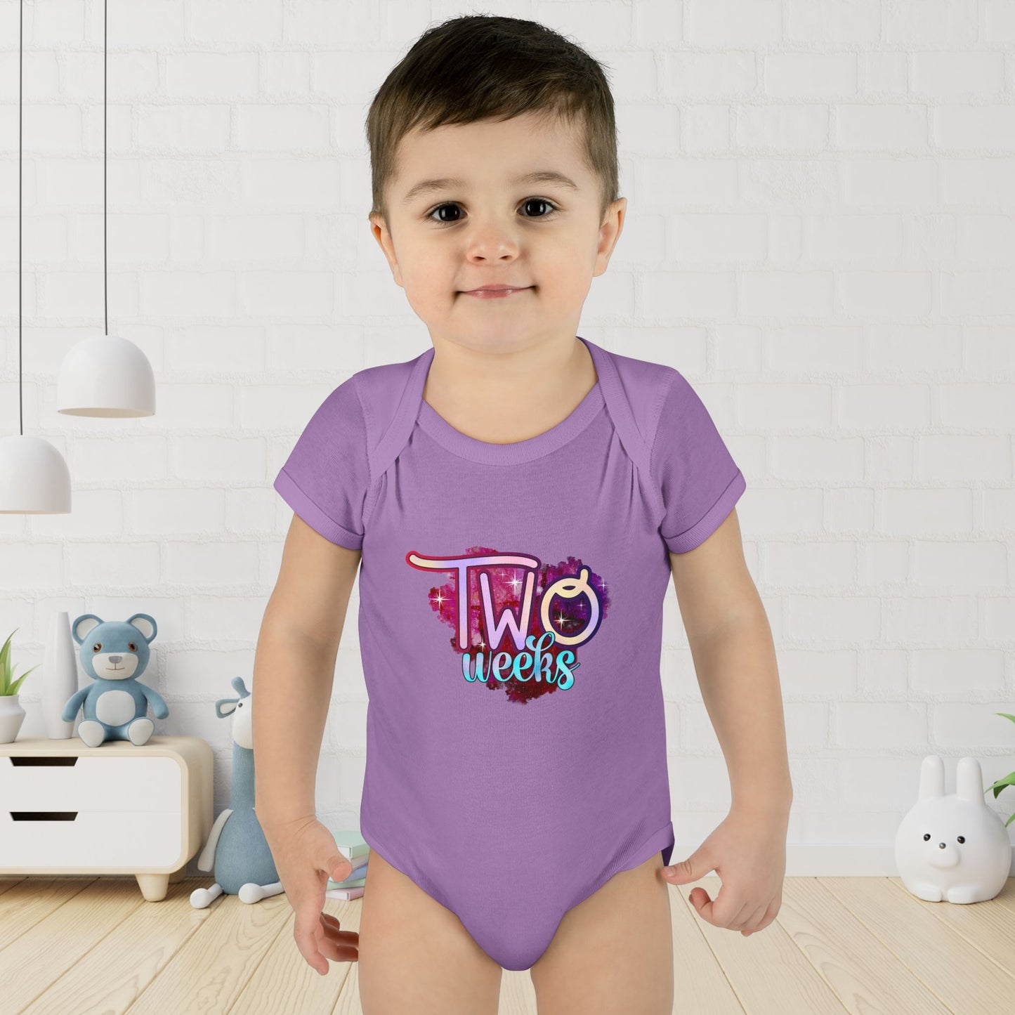 Stardust Baby Milestone Bodysuit-Two Weeks