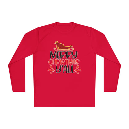 Merry Christmas Y'all Adult Long Sleeve Tee
