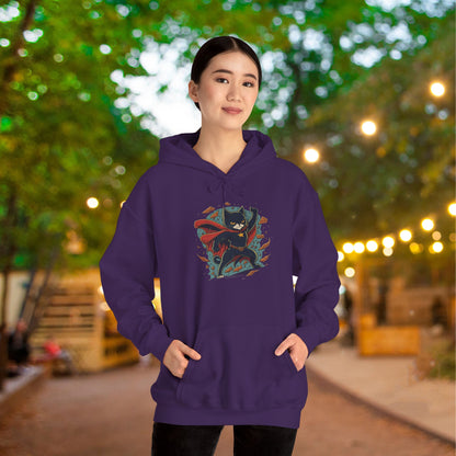 Superhero Cat Heavy Blend™ Hooded Sweatshirt