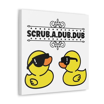 Scrub A Dub Dub Canvas Square Wraps w/o Frame