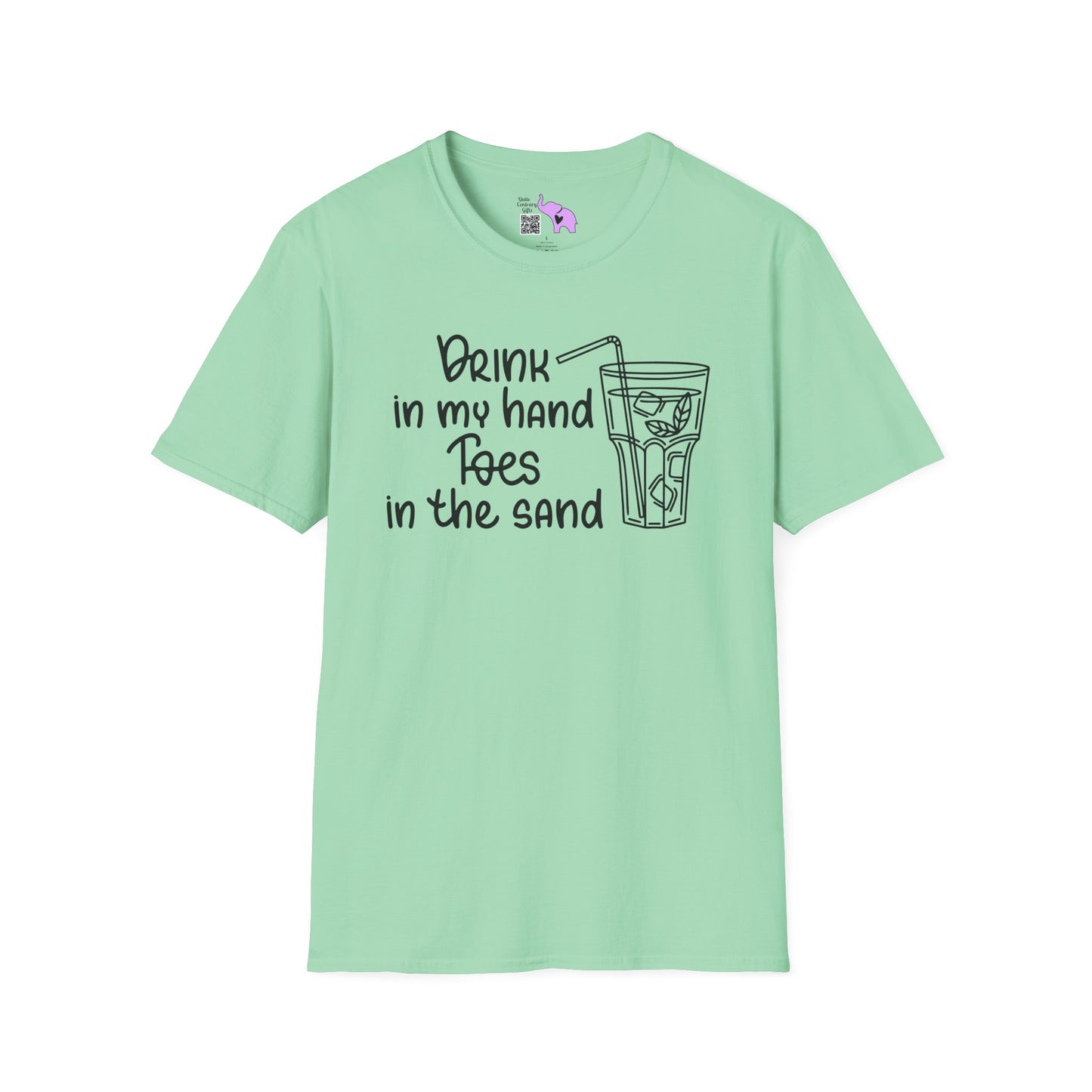 Drink In My Hand Toes In The Sand Adult T-shirt