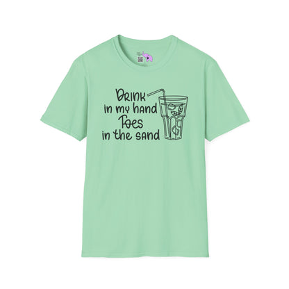 Drink In My Hand Toes In The Sand Adult T-shirt