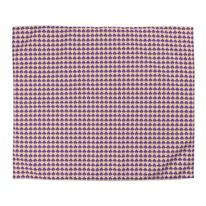 Diamond Bloom-Amethyst & Cream Microfiber Duvet Cover