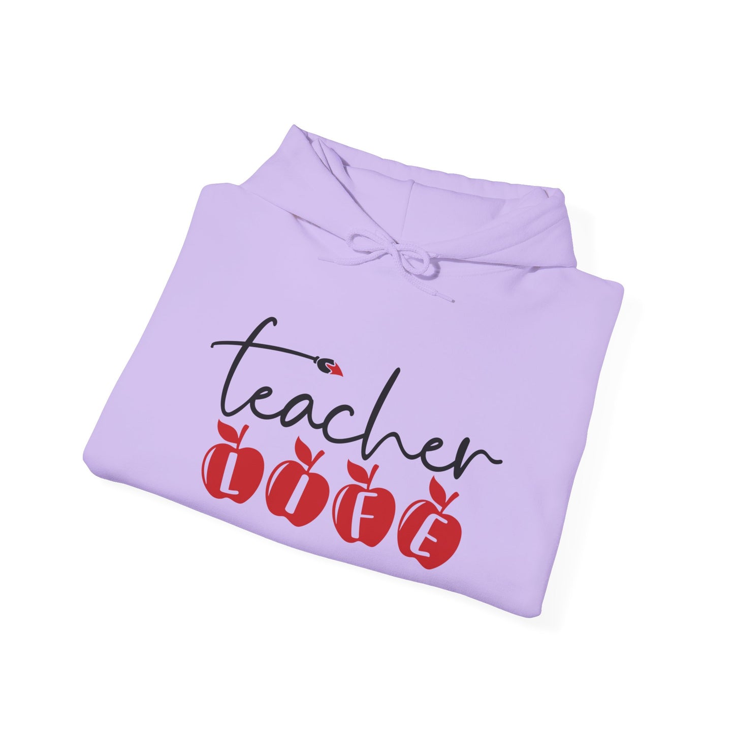 Teacher Life (Apples) Heart Heavy Blend™ Hooded Sweatshirt