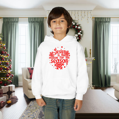 Jesus Is The Reason For The Season Snowflake Youth Hoodie