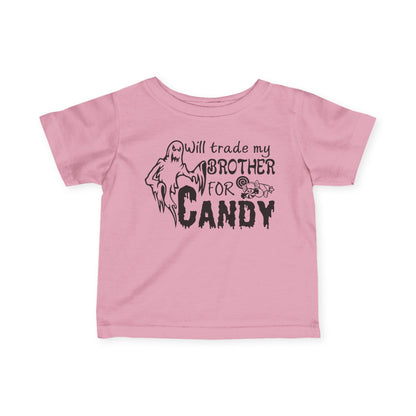 Will Trade My Brother for Candy (Ghost) Infant Soft T-Shirt