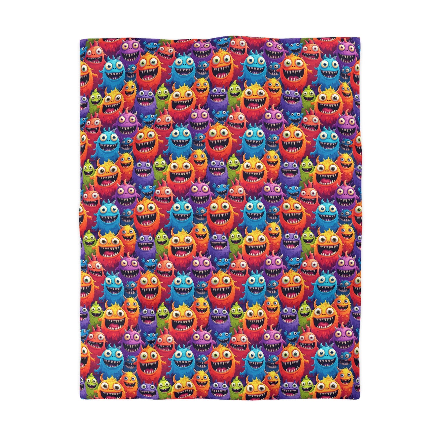 Happy Little Monsters Microfiber Duvet Cover