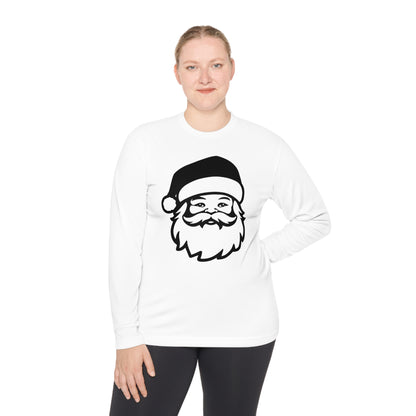 Santa Face Adult Long Sleeve Tee