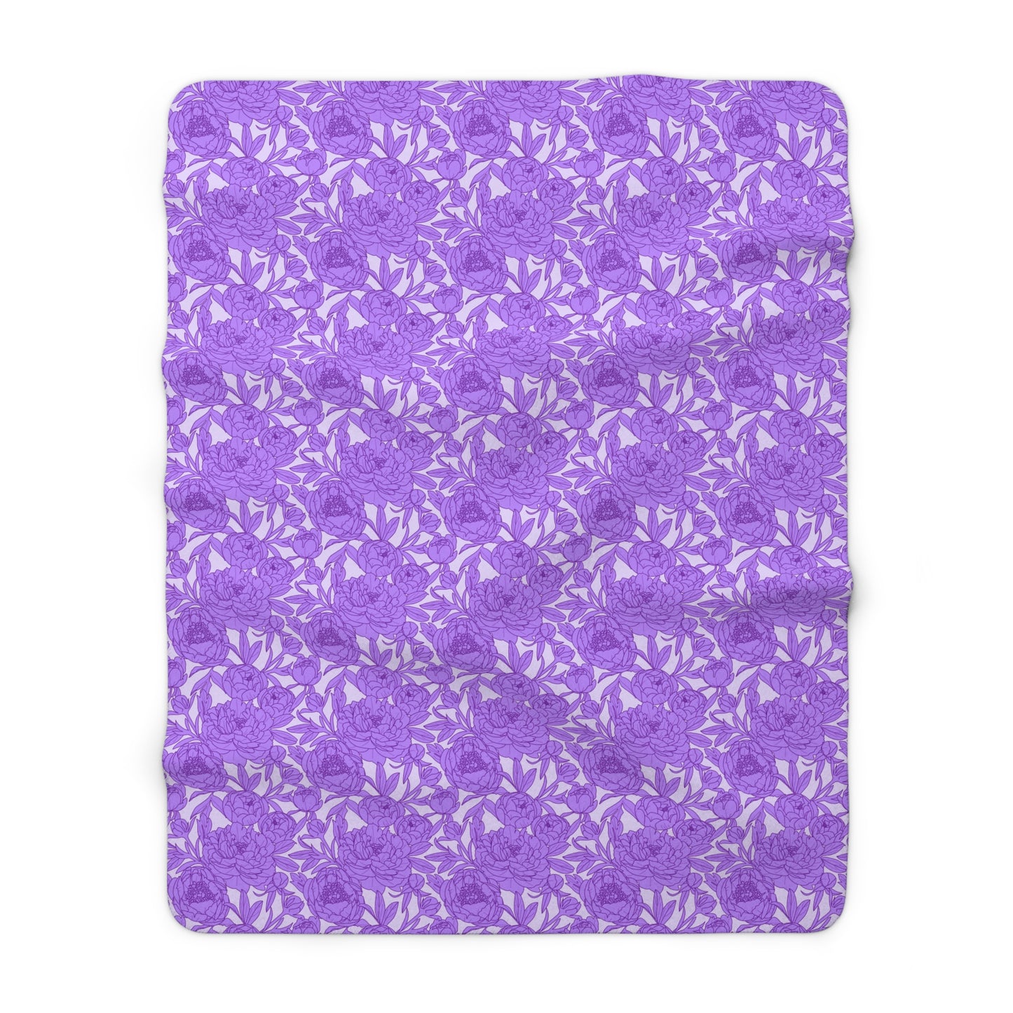 Lavender Peony Symphony Fleece Blanket