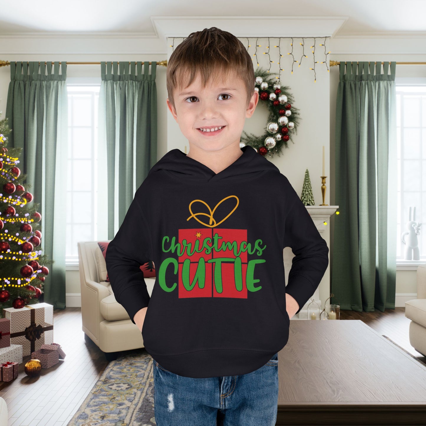 Christmas Cutie Toddler Pullover Fleece Hoodie