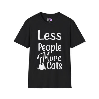 Less People More Cats Adult T-shirt