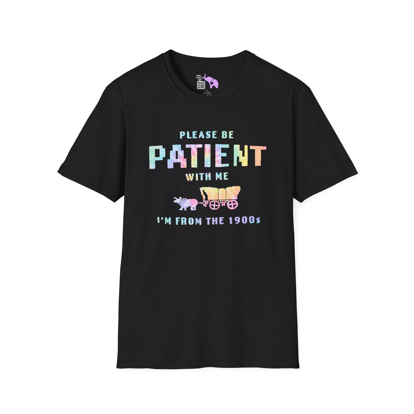 Please Be Patient With Me I'm From The 1900's (Colorful Oregon Trail) Adult T-shirt