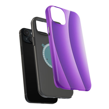 Purple Gradient Stripes MagSafe® Compatible Tough Case for iPhone