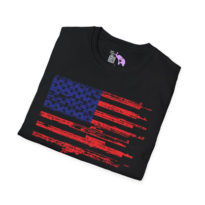 Gun Flag Adult T-shirt