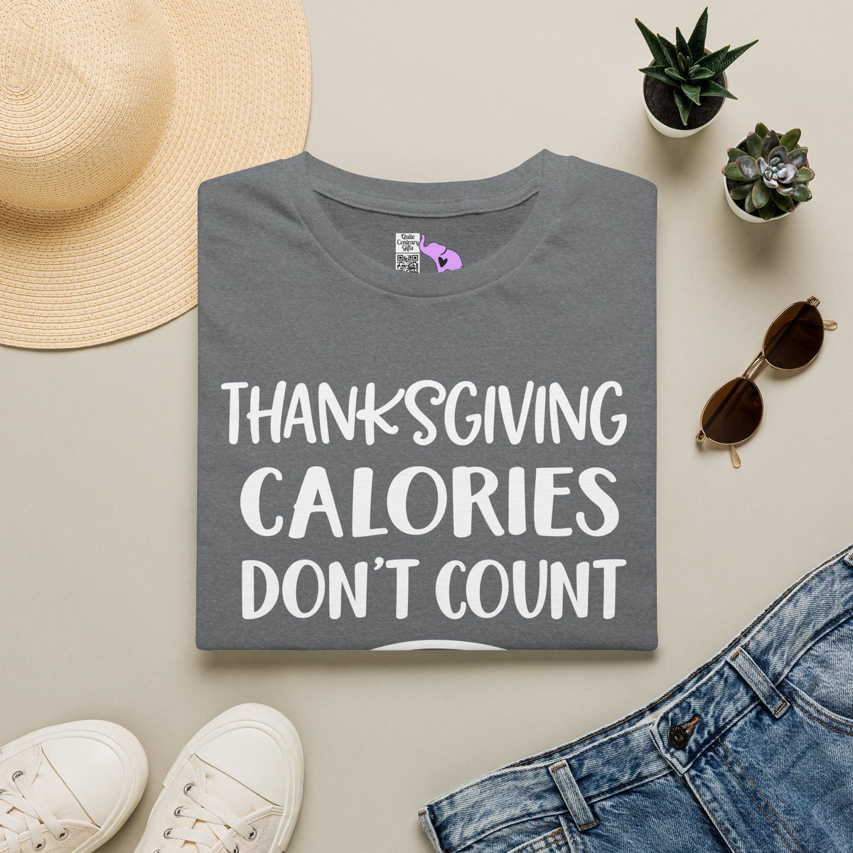 Thanksgiving Calories Don't Count Adult T-shirt