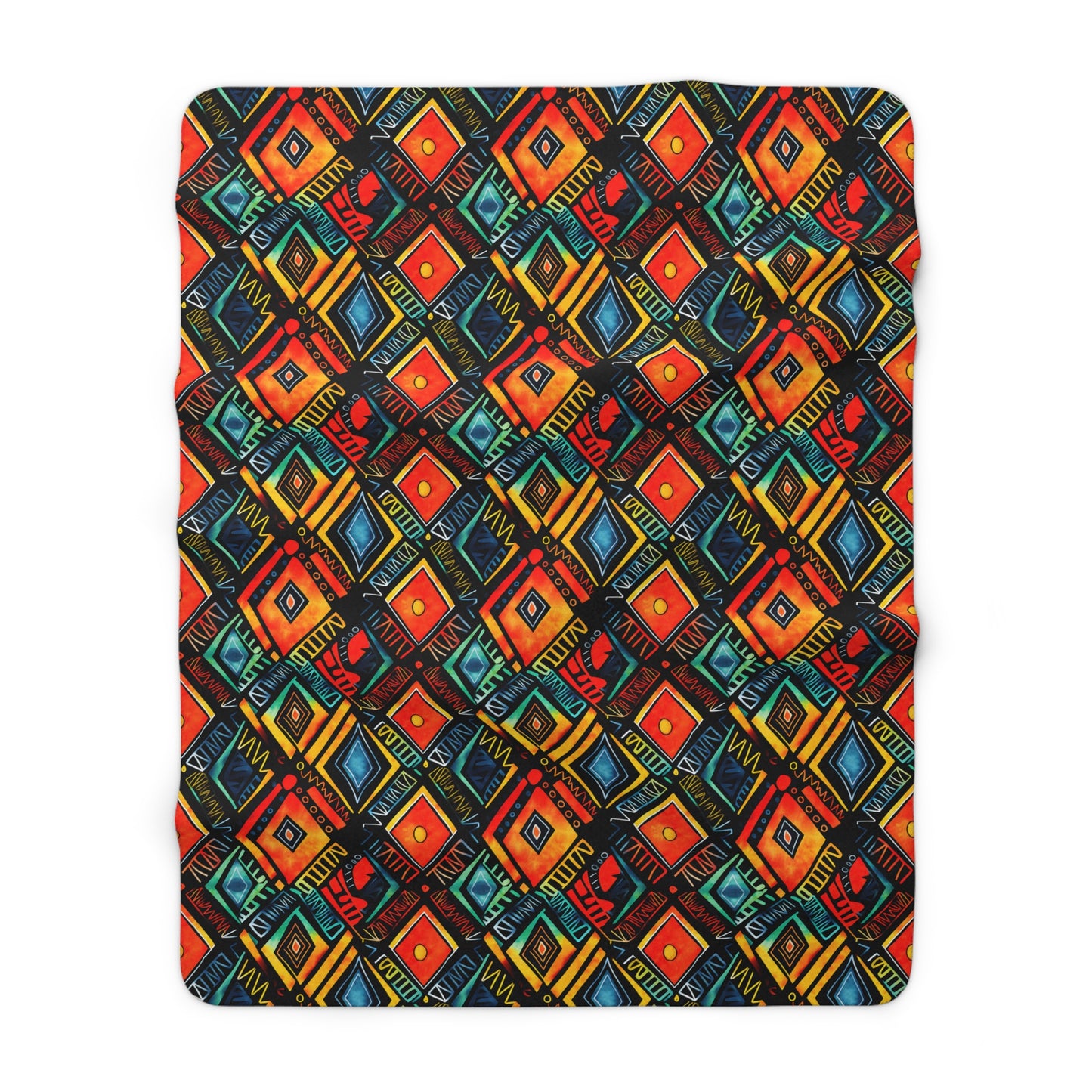 Abundance Rhythm Sherpa Fleece Blanket