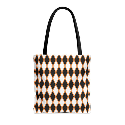 Midnight Ember Harlequin Canvas Tote Bag