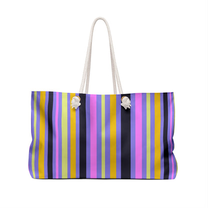 Midnight Pop Stripes Weekender Bag