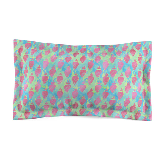 Strawberry Breeze Microfiber Pillow Sham