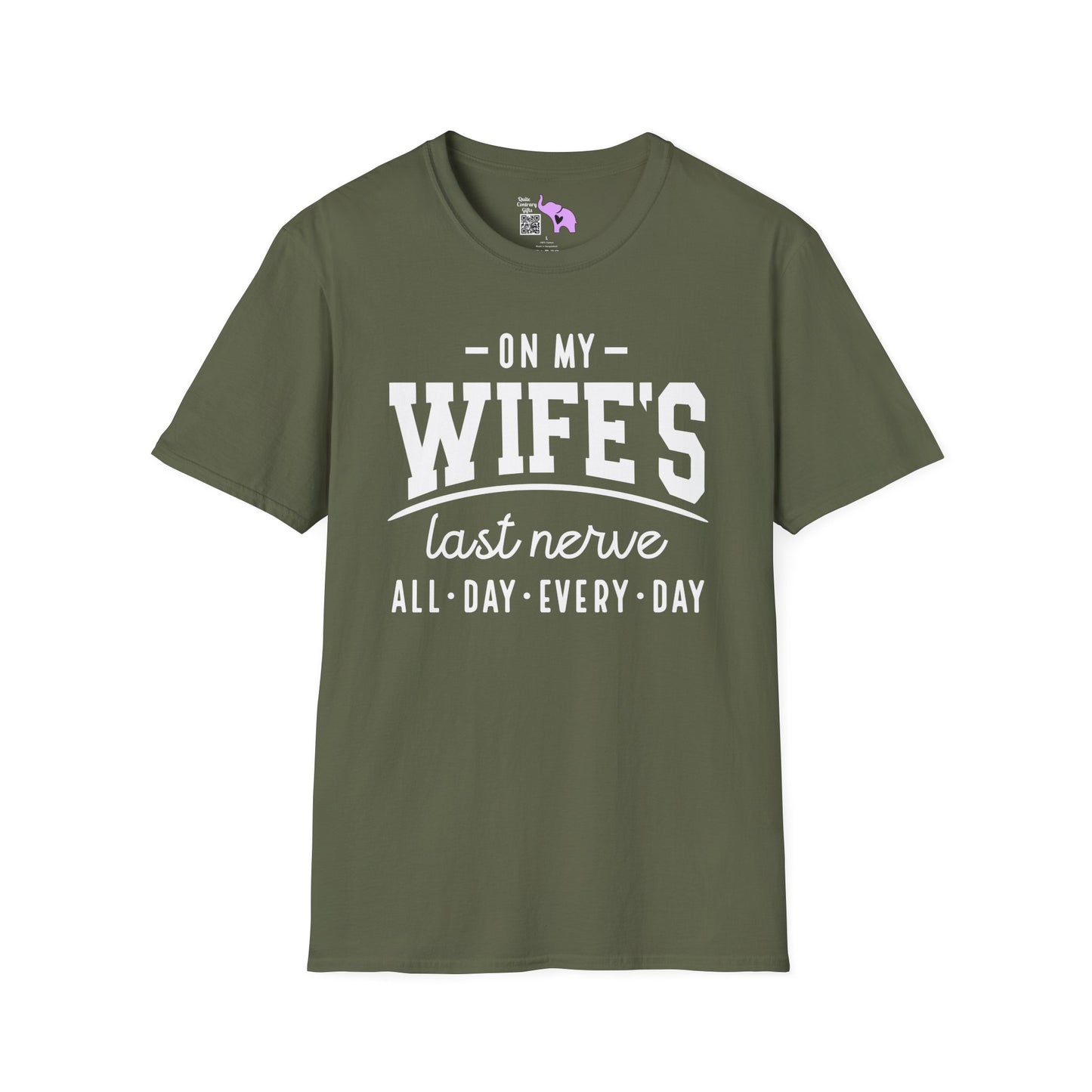 On My Wife's Last Nerve Adult T-shirt