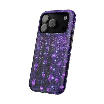 Purple Raindrops MagSafe® Compatible Tough Case for iPhone