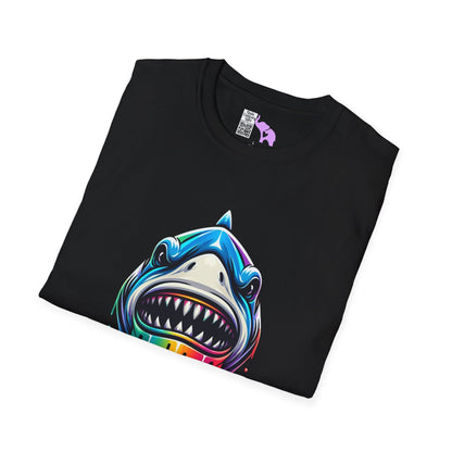 Colorful Shark Adult T-shirt