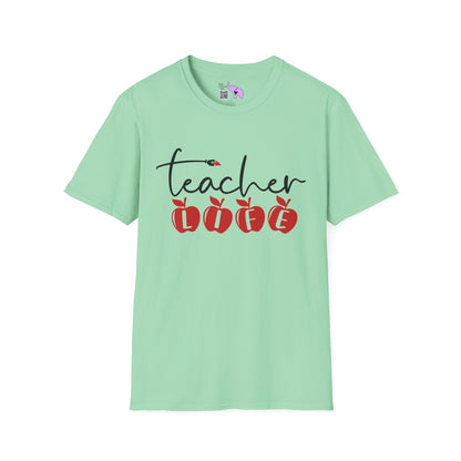 Teacher Life (Apples) Adult T-shirt