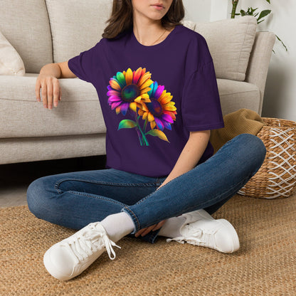 Colorburst Flowers Adult T-shirt