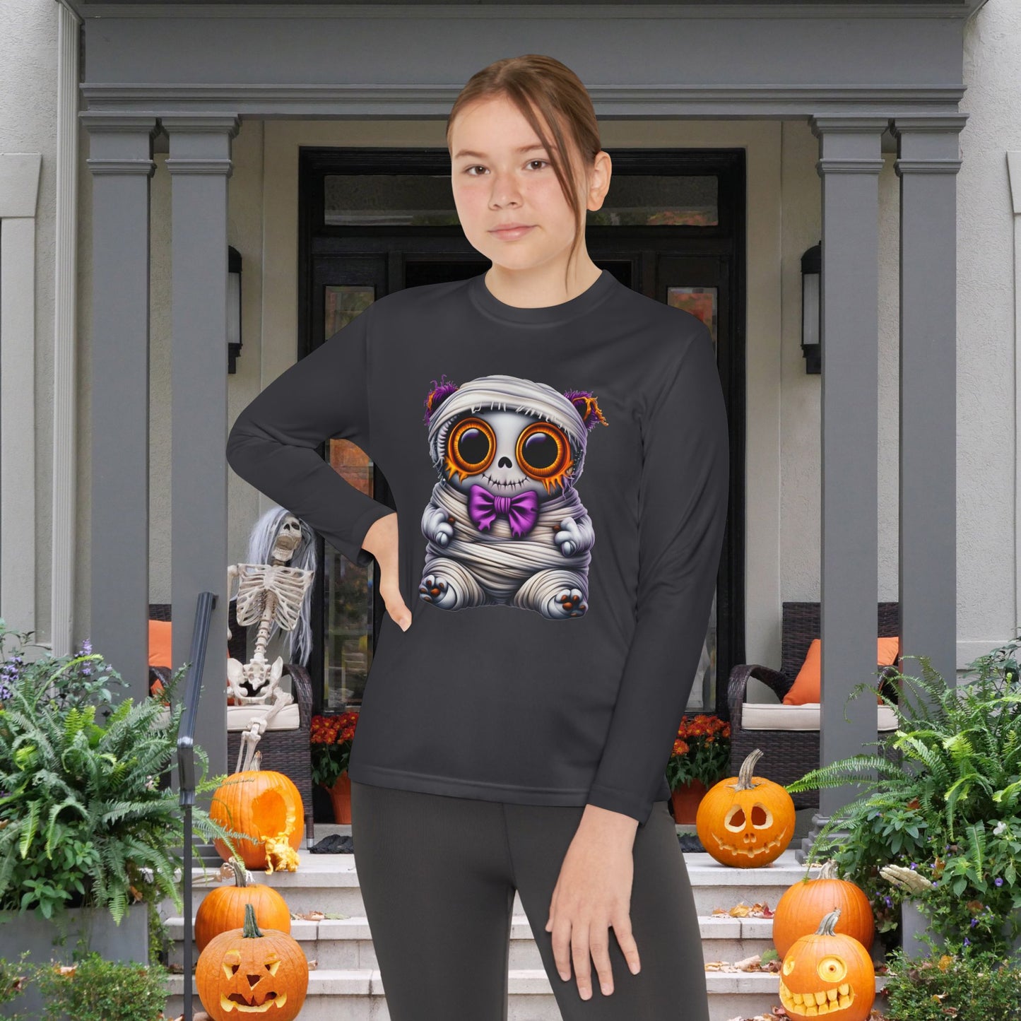 Mummy Bear Youth Long Sleeve Tee