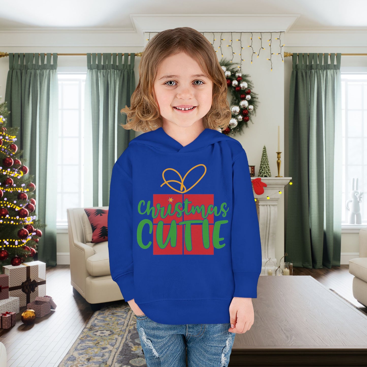 Christmas Cutie Toddler Pullover Fleece Hoodie