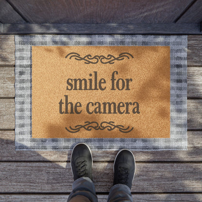 Smile For The Camera Coconut Fiber Doormat