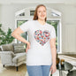 Floral Heart Adult T-shirt