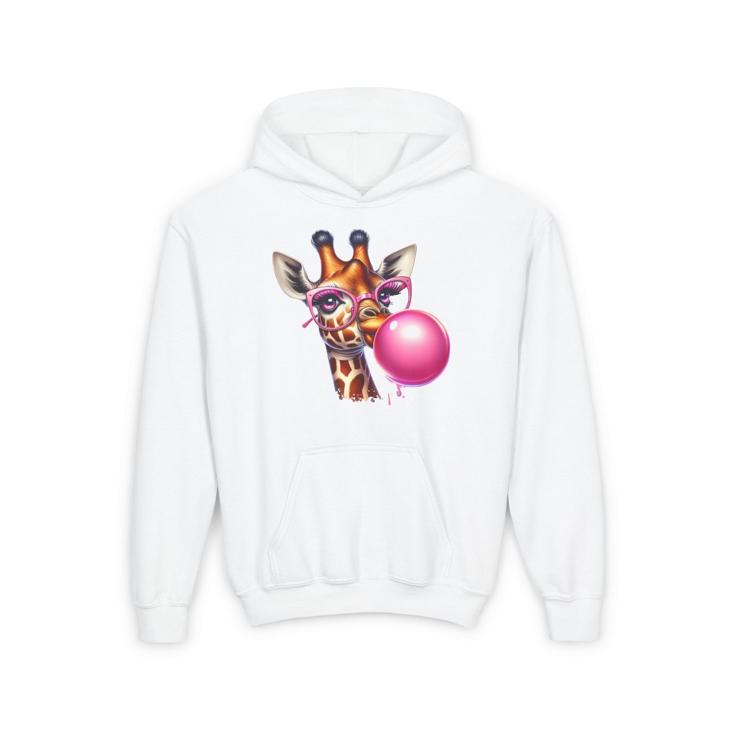 Girraffe Blowing Bubble Youth Heavy Blend Hoodie