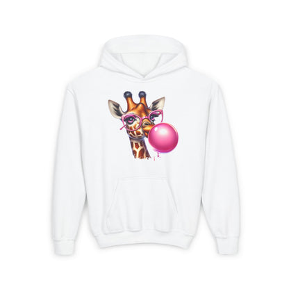 Girraffe Blowing Bubble Youth Heavy Blend Hoodie
