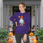 Spooky Season Ghost Trick-or-Treater Youth Long Sleeve Tee