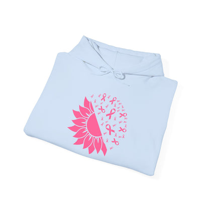 Sunflower & Butterflies Breast Cancer Awareness Adult Heavy Blend™ Hoodie