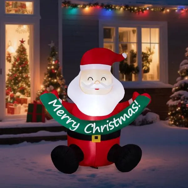 Santa Says Merry Christmas! 5.8FT Inflatable Lawn Decor