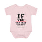 If You Can Read This You're Close Enough To Change My Diaper Baby Rib Bodysuit