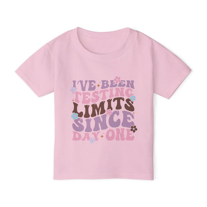 I've Been Testing Limits Since Day One Heavy Cotton™ Toddler T-shirt