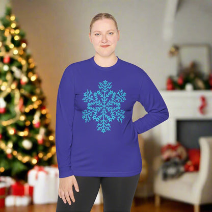 Large Snowflake Adult Long Sleeve Tee