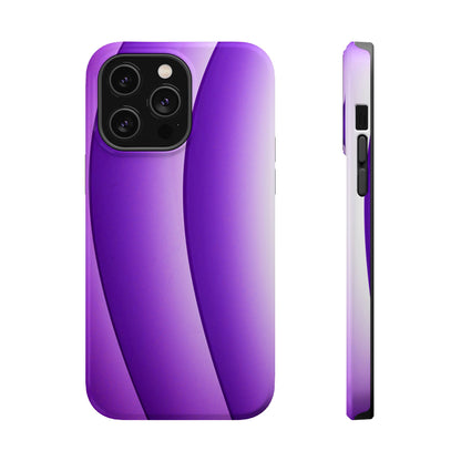 Purple Gradient Stripes MagSafe® Compatible Tough Case for iPhone