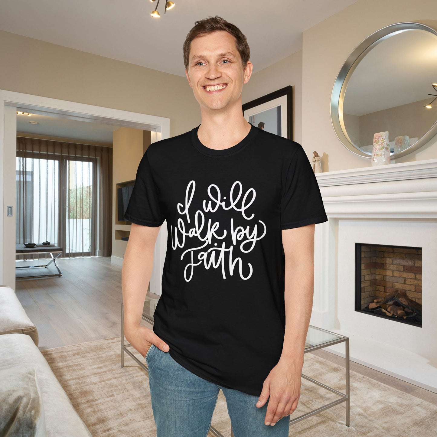 I Will Walk by Faith Adult T-shirt