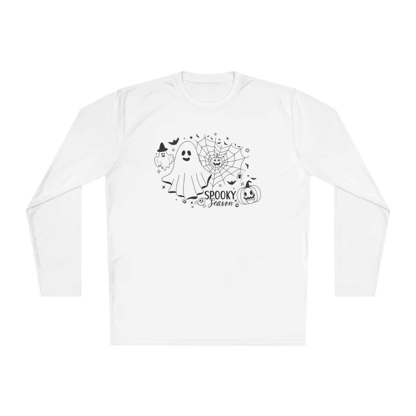 Spooky Season (Ghosts & Spider Webs) Adult Long Sleeve Tee