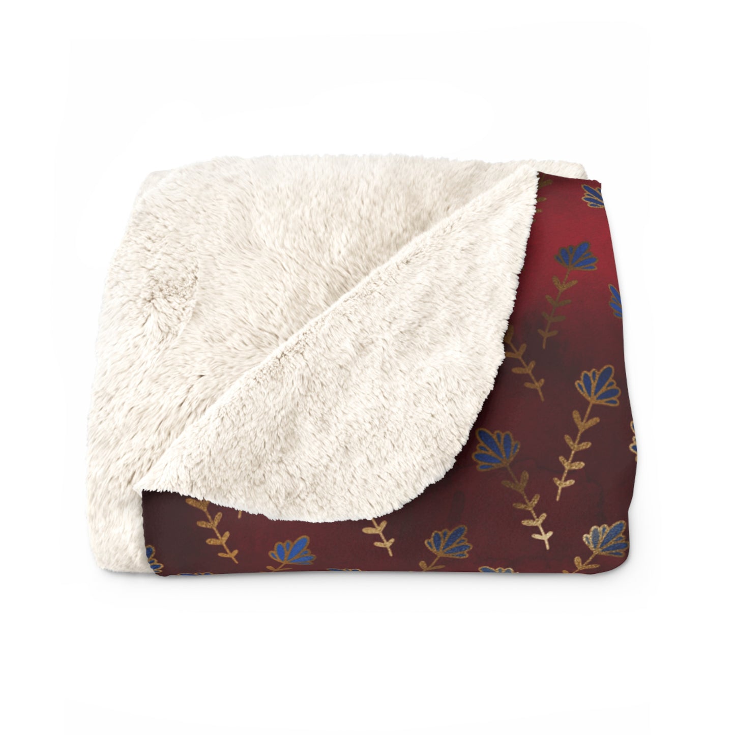 Ruby Night Blossoms Fleece Blanket